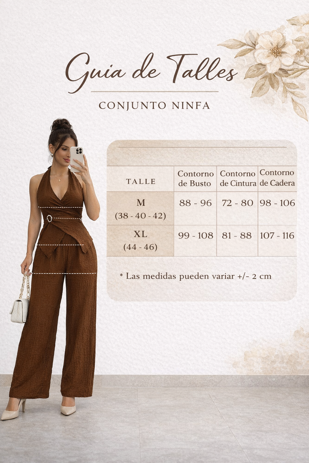 Gu&iacute;a de talles Conjunto Ninfa